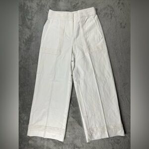 Ann Taylor White Wide Leg Pants